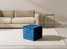 Пуф SIGNAL LORI Velvet Bluvel 86 темно-синий