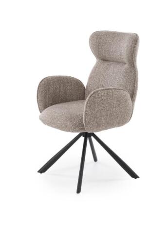 Стул HALMAR K571 темно-бежевый/черный, поворотный
