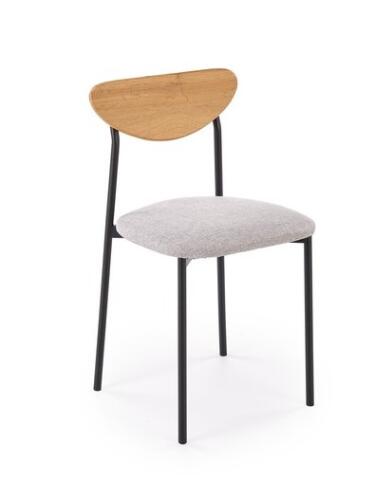 Комплект HALMAR DICKY (стол+ 4 стула) натуральный/черный/серый