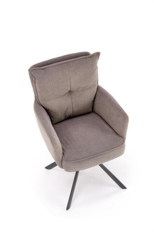 Стул HALMAR K528 серый/черный, поворотный