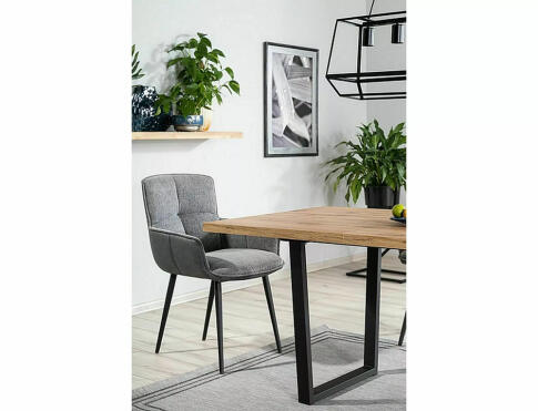 Стол обеденный SIGNAL VITO дуб артизан/черный 140-180/85