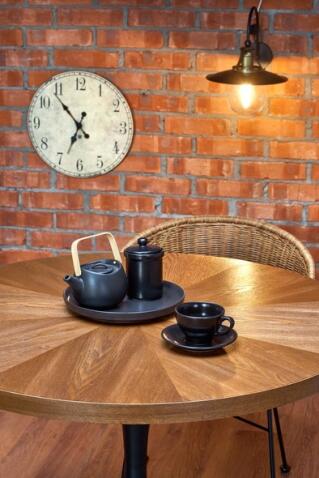 Стол обеденный HALMAR CARMELO орех/черный 100