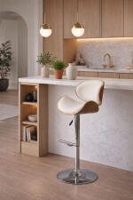 Стул барный HALMAR H44 орех/крем