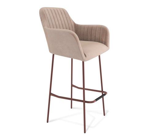 Стул барный Sheffilton SHT-ST38-1/S29 латте/медный металлик Стул барный Sheffilton SHT-ST38-1/S29 латте/медный металлик