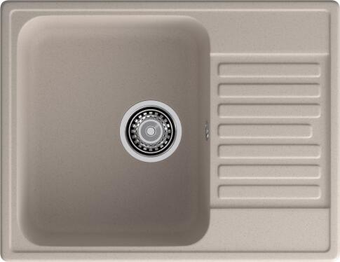 Кухонная мойка GRANFEST QUARZ Z-13 песочный + сифон