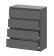Комод NN Мебель (МС Денвер К) Графит серый, 4 ящ.