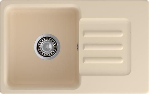 Кухонная мойка GRANFEST SMART SM-680L бежевый, без сифона