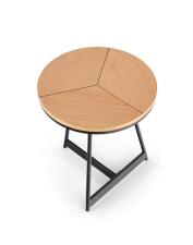 Стол журнальный HALMAR KARIDA-S дуб натуральный/черный, 45/40