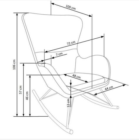 Кресло-качалка HALMAR LIBERTO 3 белый