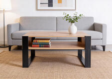 Стол журнальный SIGNAL GEMA дуб вотан/черный, 100/64/50