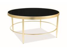 Стол журнальный SIGNAL MYSTIC B черный/золотой мат, 82/40