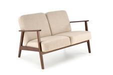 Диван HALMAR MILANO 2S tap. Castel 15 бежевый/орех