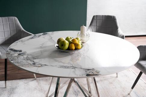 Стол обеденный SIGNAL MURANO белый/хром 120