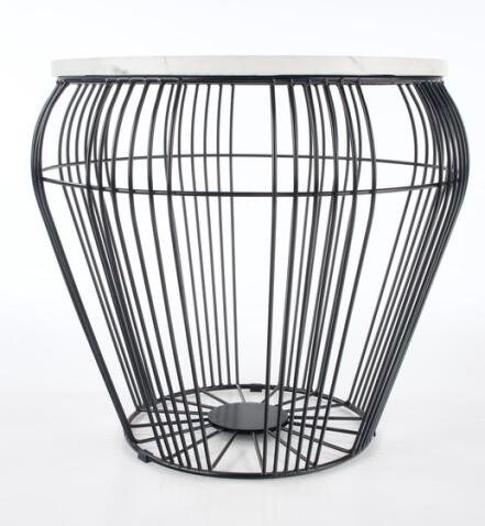 Стол журнальный HALMAR ADRIANNA белый мрамор/черный