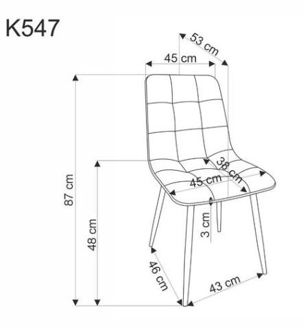 Стул HALMAR K547 черный/черный