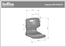 Сидение Sheffilton SHT-ST58/3-5 голубой