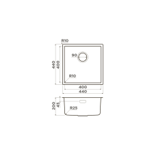 Кухонная мойка из нержавейки Omoikiri Tadzava 44-U/I-IN Ultra нержавеющая сталь 