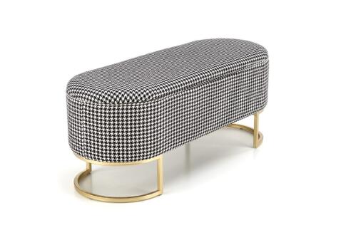 Скамья HALMAR HARMONY черный/белый/золотой