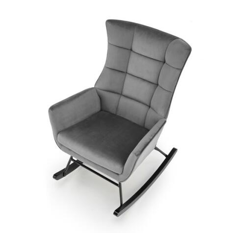 Кресло-качалка HALMAR BAZALTO серый