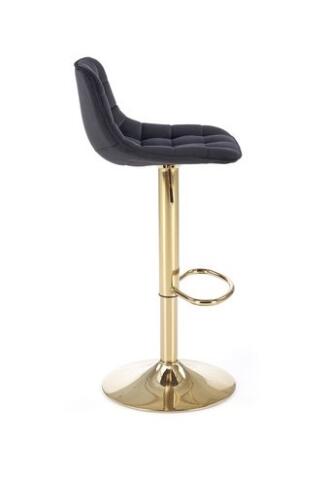 Стул барный HALMAR H120 черный/золотой