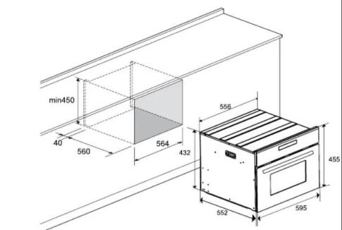 Духовой шкаф электрический MEFERI MEO609BK MICROWAVE