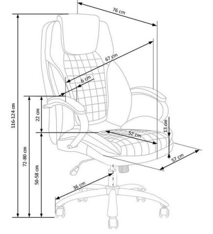 Кресло компьютерное HALMAR KING 2 серый