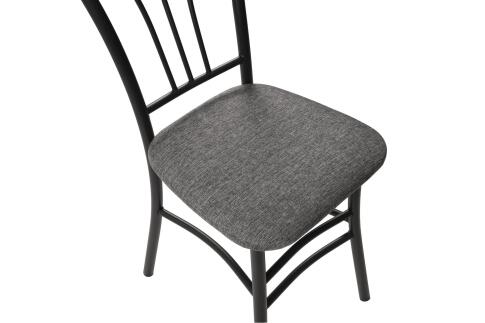 Стул ВВР Трилогия серый/черный, рогожка