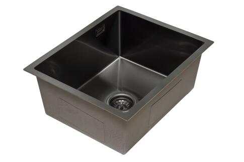 Кухонная мойка из нержавейки BLANTEK LS-5444B Nano black (+500B40B1)