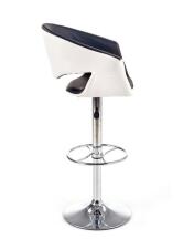 Стул барный HALMAR H46 черно-белый/хром Стул барный HALMAR H46 черно-белый/хром