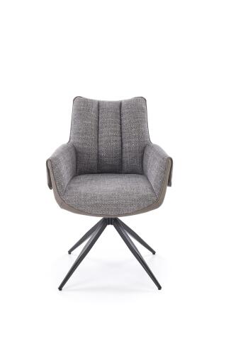 Стул HALMAR K579 серый/черный, поворотный