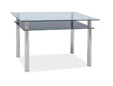 Стол обеденный SIGNAL MADRAS прозрачный/хром 90/60