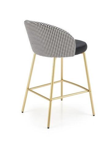 Стул барный HALMAR H113 черный/белый