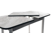 Стол ВВР Раздвижной пластиковый Лавант/белый прямой 110-150/70