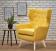 Кресло HALMAR MARVEL желтый/натуральный