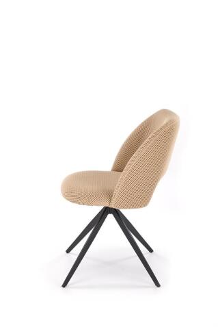 Стул HALMAR K546 бежевый/черный, поворотный