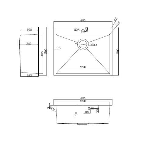 Мойка ARFEKA ECO AR 600*500 BLACK PVD NANO DECOR VOLCANIC ROCK