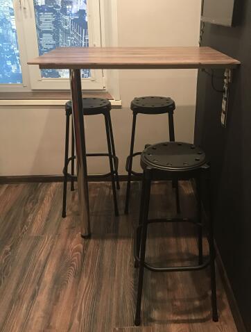 Стул барный Sheffilton SHT-S48 артикул CT-48 черный/черный муар