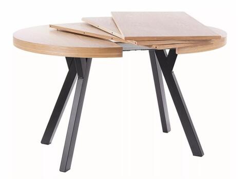 Стол обеденный SIGNAL DOMINGO дуб натуральный/черный 100-250/100