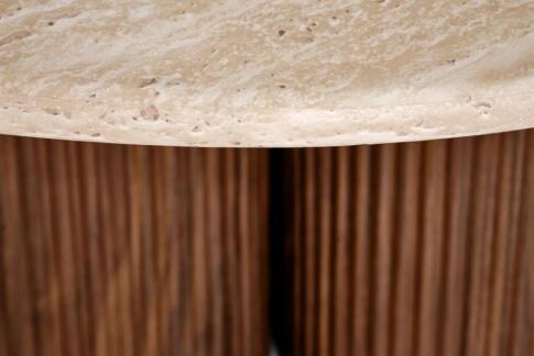 Стол журнальный HALMAR DOROTEA травертин/орех