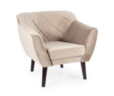 Кресло SIGNAL KARO 1 Velvet Bluvel 40 темно-бежевый/венге