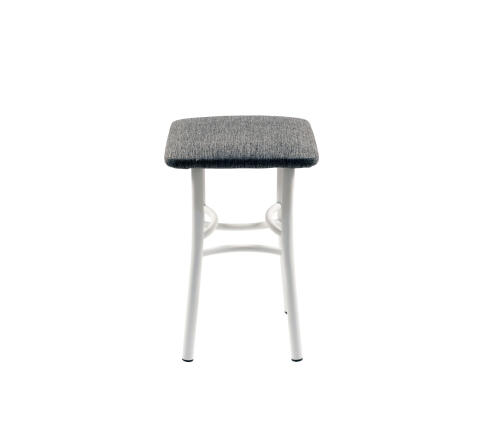 Табурет ВВР Квадрат Серый/белый, рогожка