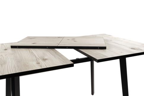 Стол ВВР Миллер бискайская сосна/черный №3, Пластик 120-160/80