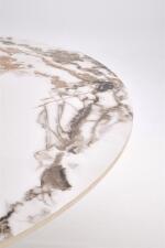 Стол обеденный HALMAR GARET белый мрамор/черный 120