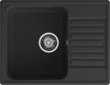 Кухонная мойка GRANFEST QUARZ Z-13 черный + сифон