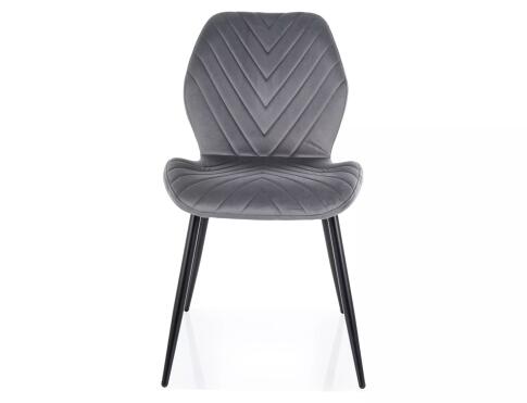 Стул SIGNAL MIKE Velvet Bluvel 14 серый/черный