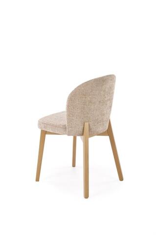 Стул HALMAR BASSO бежевый/дуб натуральный