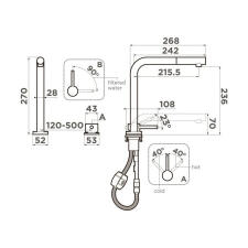 Смеситель для кухни Omoikiri Nara 2 Plus-S-GB графит