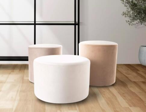 Пуф SIGNAL DOTI C Velvet Bluvel 30 светло-бежевый