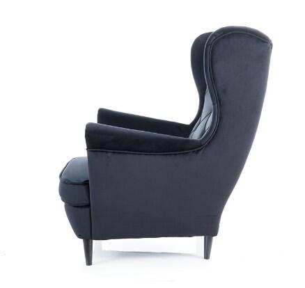 Кресло SIGNAL LADY Velvet Bluvel 19 черный/венге