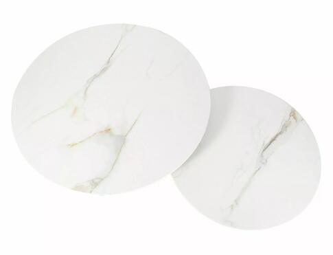 Комплект SIGNAL KORA D (2 стола журнальных) белый/черный мат